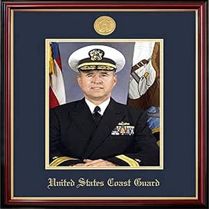 Coast Guard Portrait Petite Photo Frame - 8x10 Inch, Mahogany With 22k Gold Medallion, Made In USA - View #3