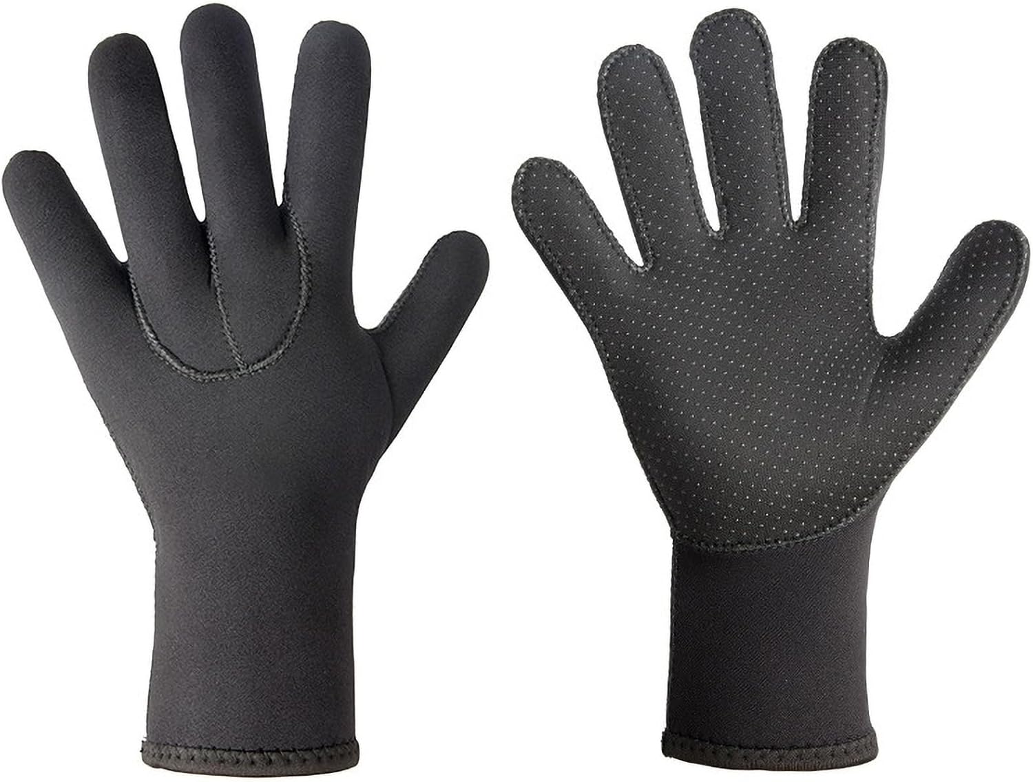 Wetsuit Gloves 3mm Neoprene Diving Gloves Anti-Slip Wear Resistant Swimming Surfing Fishing Diving Glove Adult Five Finger Diving Gloves for Men & Women