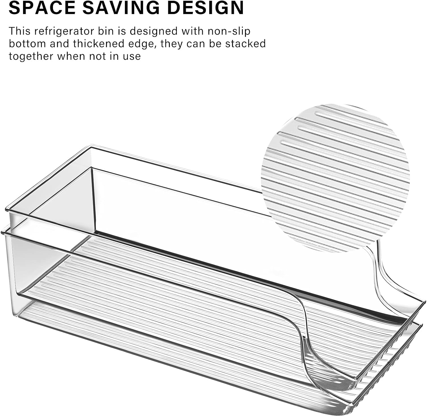 Atopov Set of 2 Refrigerator Organizer Bins Fridge Organizer Freezer Pantry Organization and Storage, Beverage, Canned Food Container Bin for Refrigerator (2): Home & Kitchen