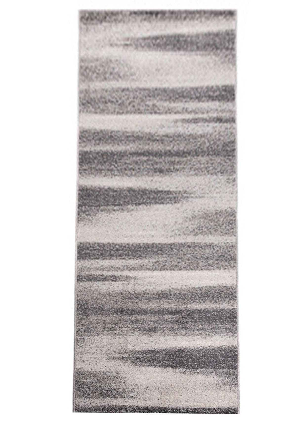 TAPISO Sari chodnik podłogowy, towar sprzedawany na metry, do salonu, sypialni, kuchni, korytarza, mostek na wymiar, szary, vintage, krótkie runo, spleciony, Ökotex 90 x 460 cm