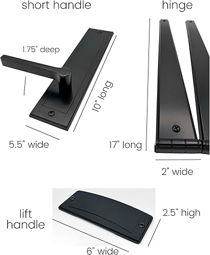 Miniatura 7 de Detalles decorativos para puerta de garaje de metal y buen aspecto  Hermoso diseño y magnético  Colección Allure  Color negro (solo juego de asas,