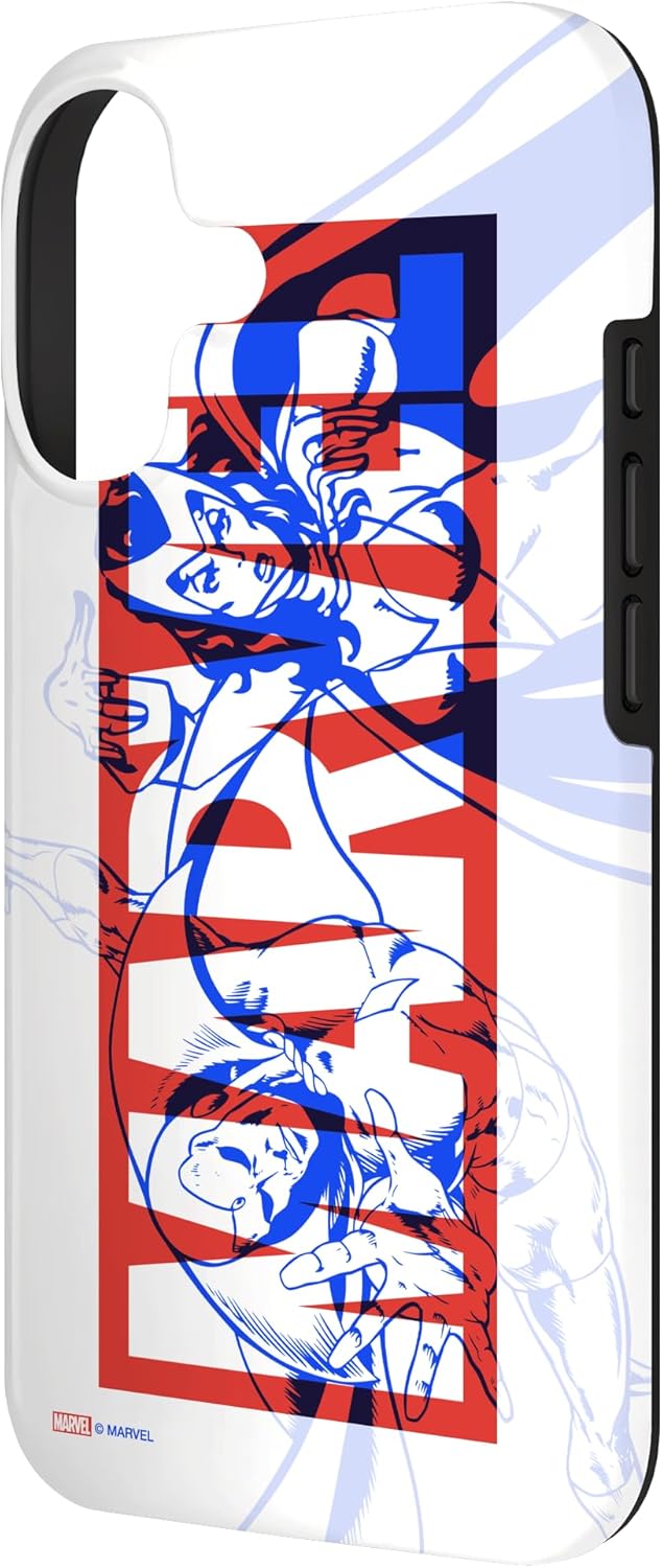 Marvel Logo Vision and The Scarlet Witch Comic Art Avengers Case for iPhone 17