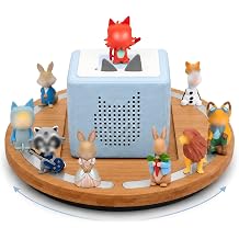 Tonies Figures Organizer for Toniebox 1/2, Bamboo Turntable