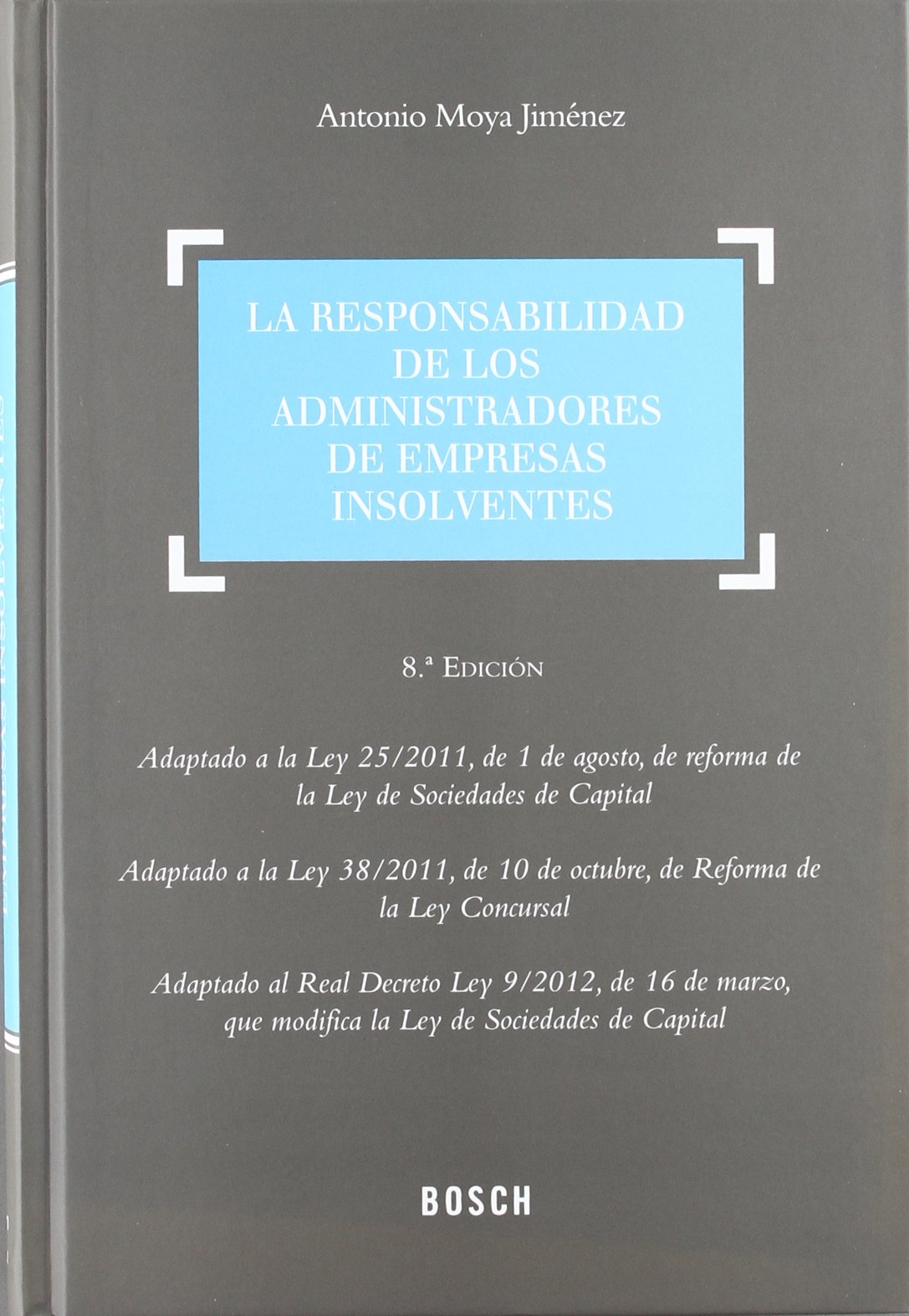 La responsabilidad de los administradores de empresas insolventes (8.ª edición): Con repercusión de los Juzgados de lo Mercantil en la acumulación de ... y la influencia de la crisis (SIN COLECCION)
