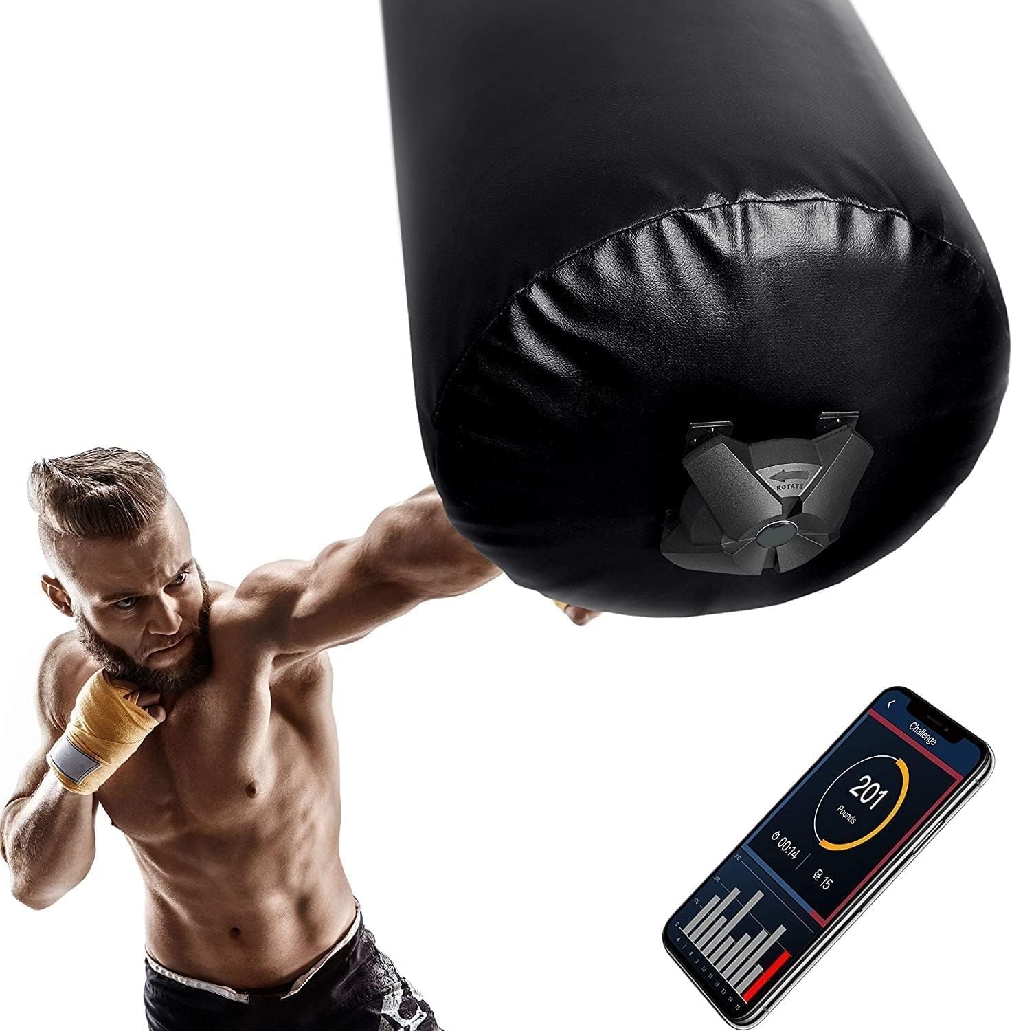 NET PLAYZ Force Tracker/Real-Time Speed Strength Power Sensors | High-Tech Punch & Kick Boxing Equipment - Train Smarter & Hit Goals