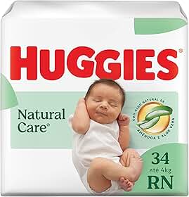 Huggies Fralda Descartável Premium Natural Care RN - 34 Un