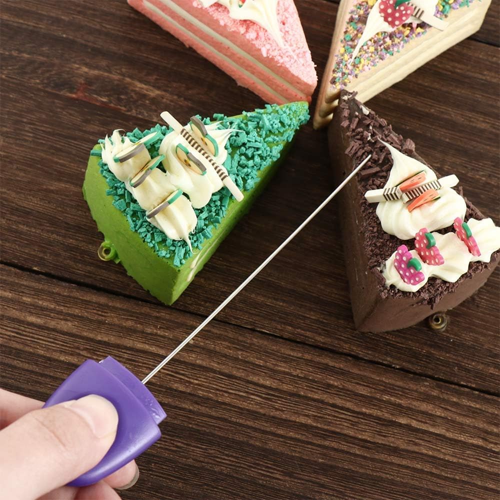 2Pcs Stainless Steel Cake Tester Needle,Reusbale Cake Testing Probe Stick Cake Skewer with Cover Baking Tools for Cake,Bread,Biscuit,Muffin,Pancake