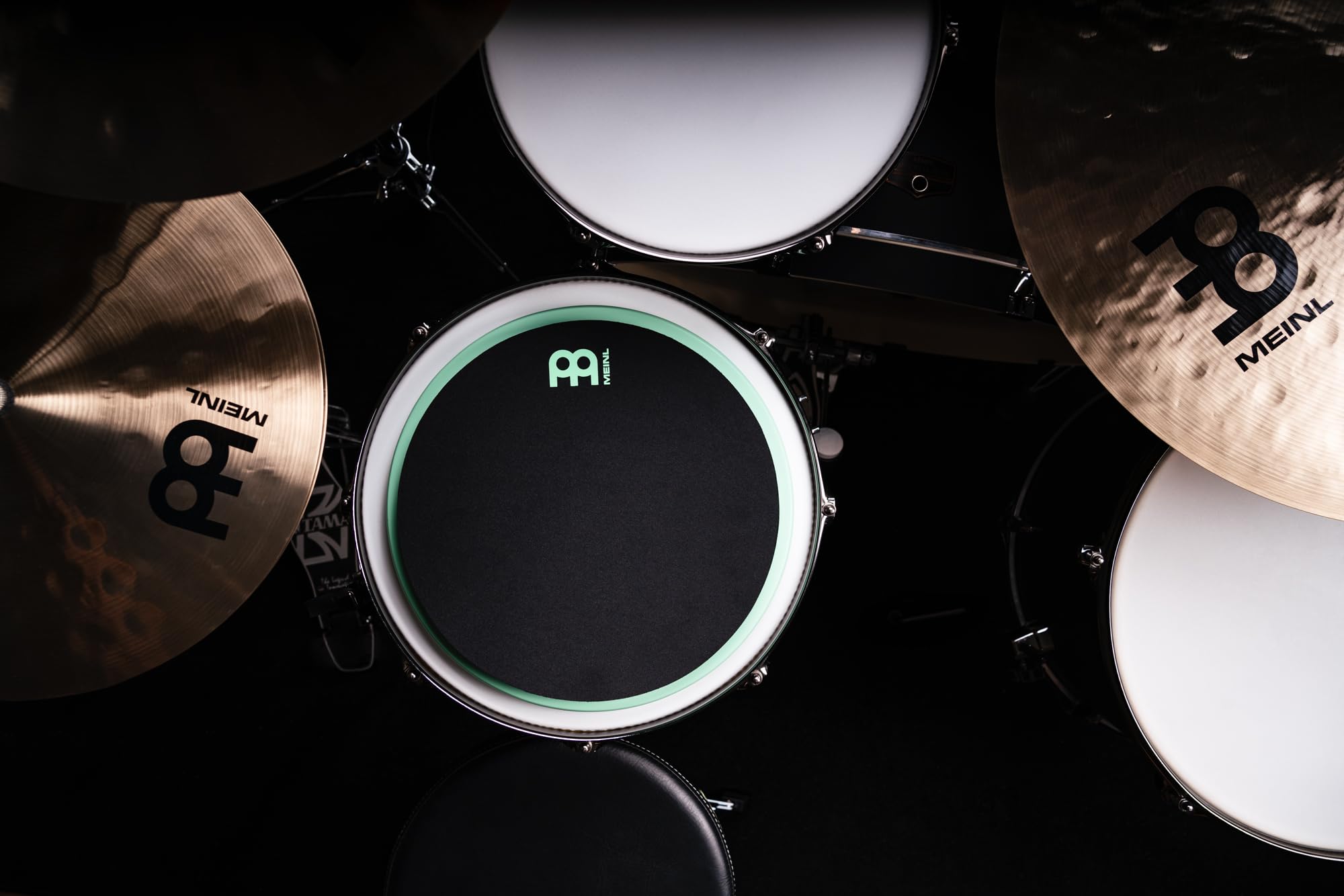 Meinl Cymbals 12" Marshmallow Drum Practice Pad Ultra-Silenzioso Rimbalzo Medio Sea Foam Montabile su Asta Piatto (MMP12SF)