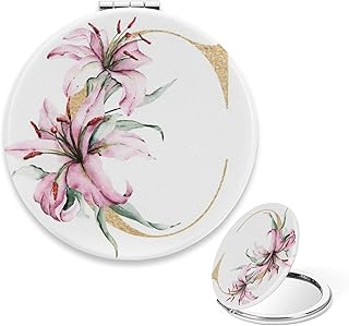 Purse Mirror Compact, Letter C Portable Mirro...