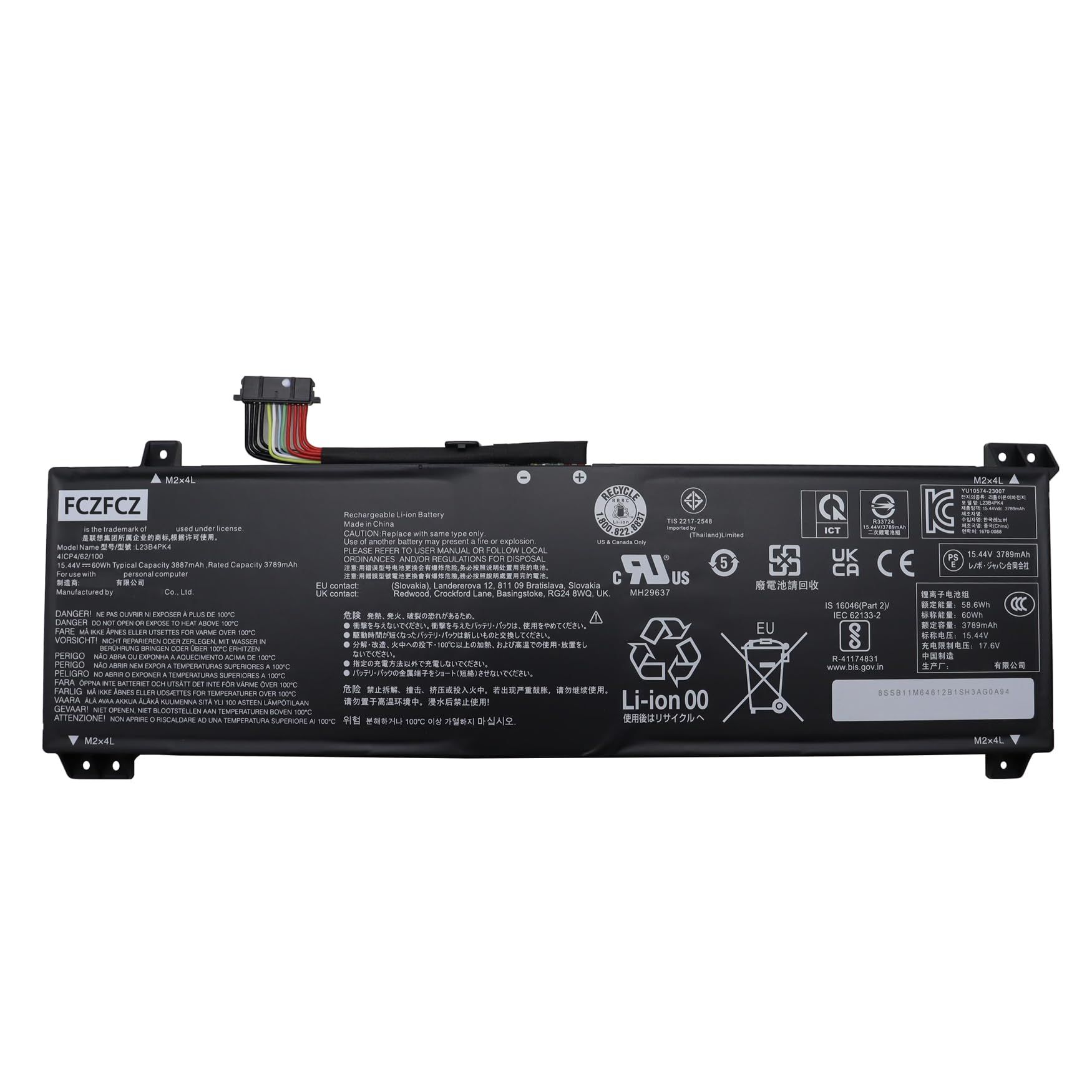 Amazon.com: FCZFCZ L23B4PK4 Laptop Battery 60Wh Replacement for