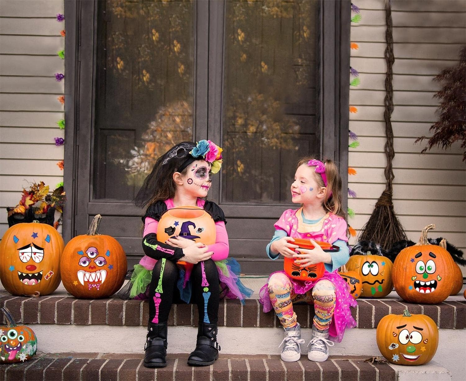 300 Adesivi Glitterati In Schiuma JULBEAR Per Halloween: Zucche, Ragni, Pipistrelli, Fantasmi Per Decorazioni E Lavoretti - 4