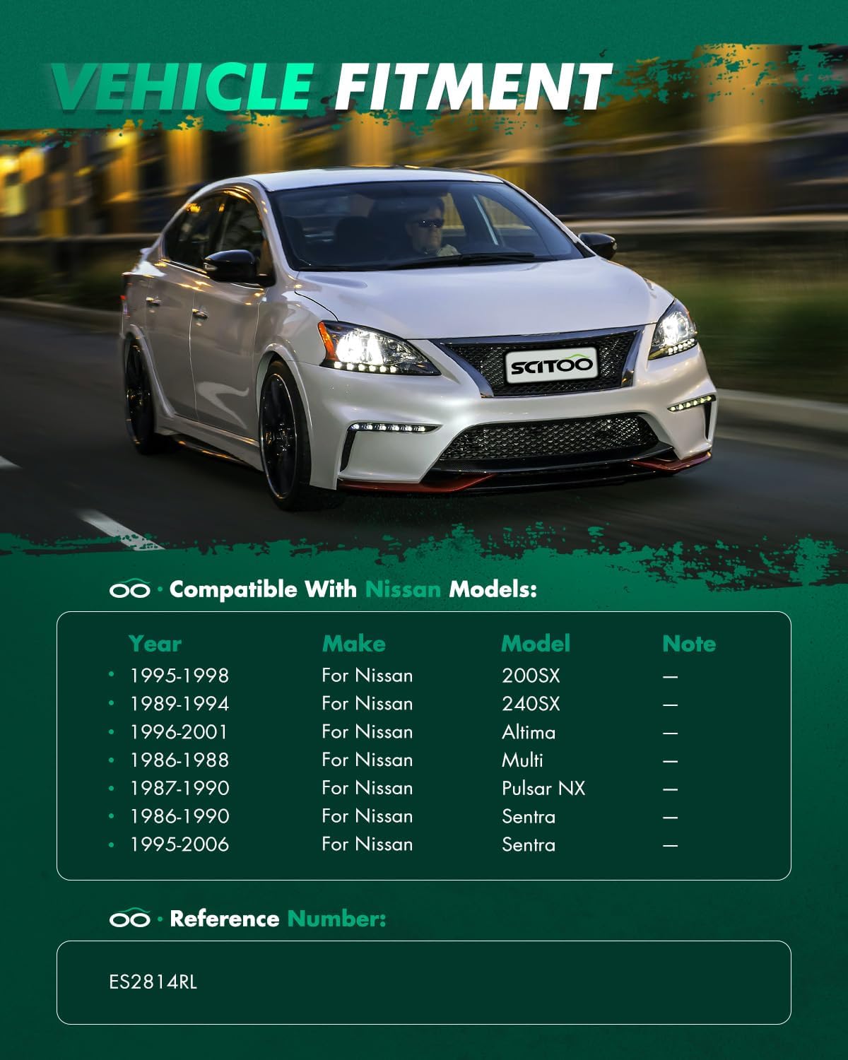 SCITOO Front Outer Steering Tie Rod End fit 1995-1998 for Nissan 200Sx 1989-1994 for Nissan 240Sx 1996-2001 for Nissan Altima