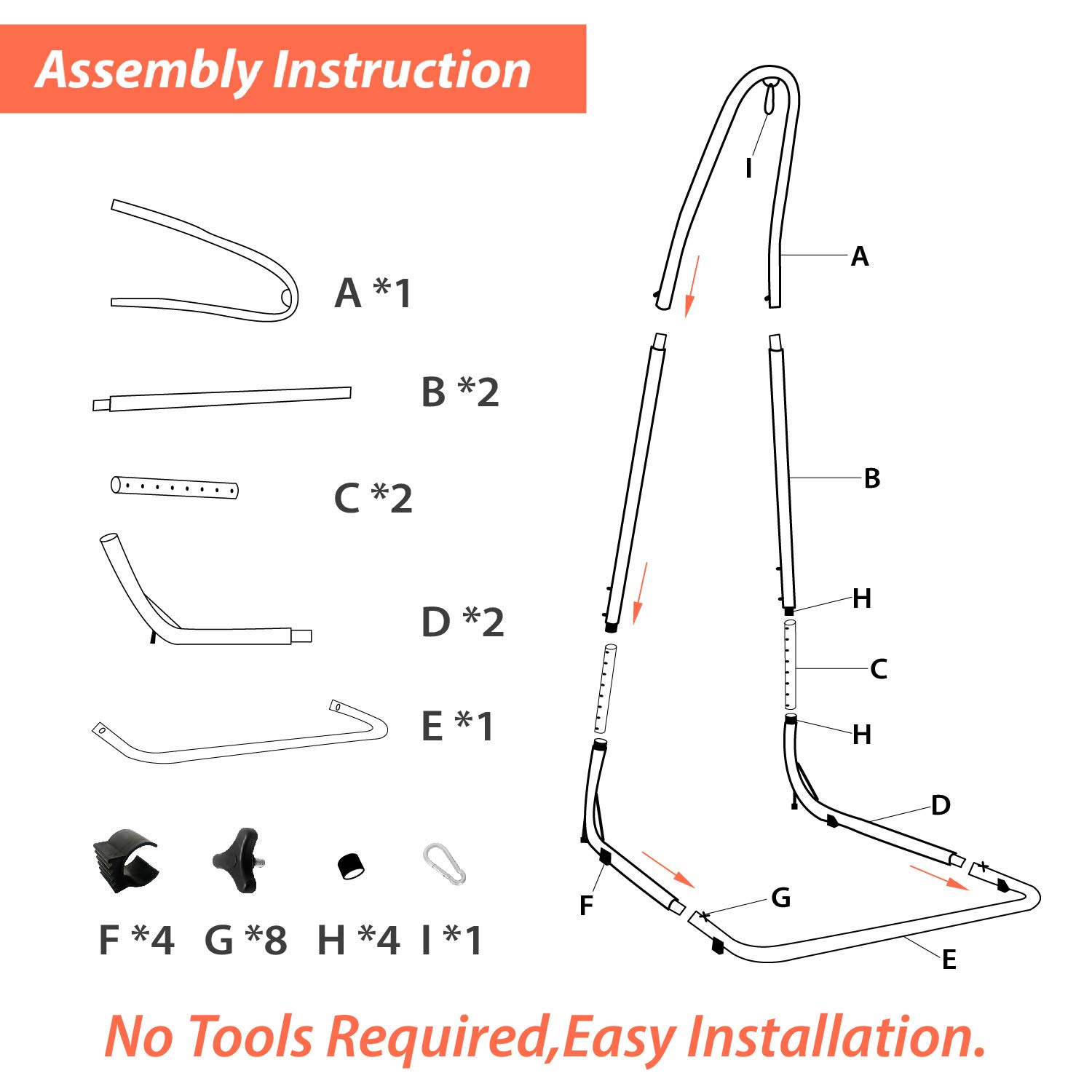 Solo supporto per sedia amaca, regolabile in altezza 200-230 cm, capacità 150 kg, supporto resistente per sedia amaca con struttura in acciaio solido con finitura verniciata a polvere, per interni ed