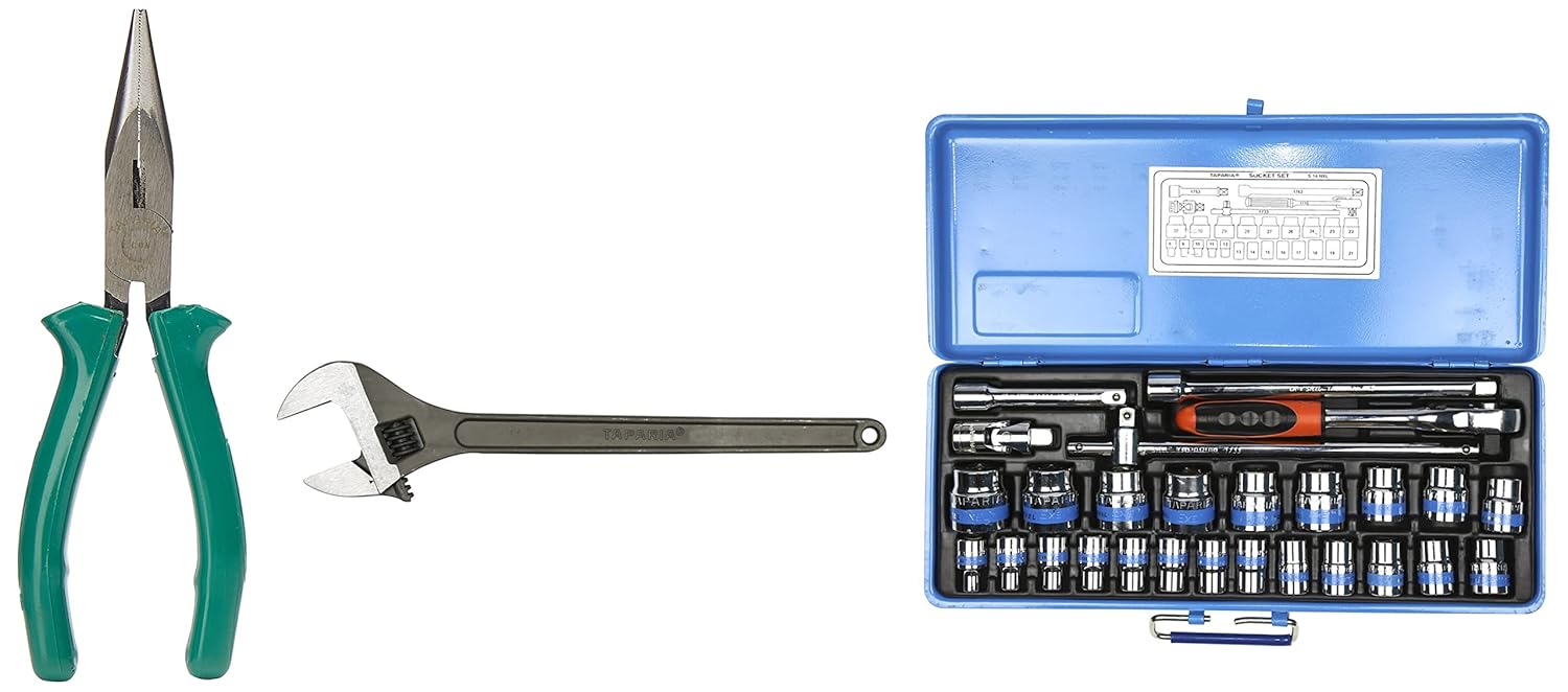 Taparia 14206 EconSeries Long Nose Plier & S14HXL 1/2Inch Square