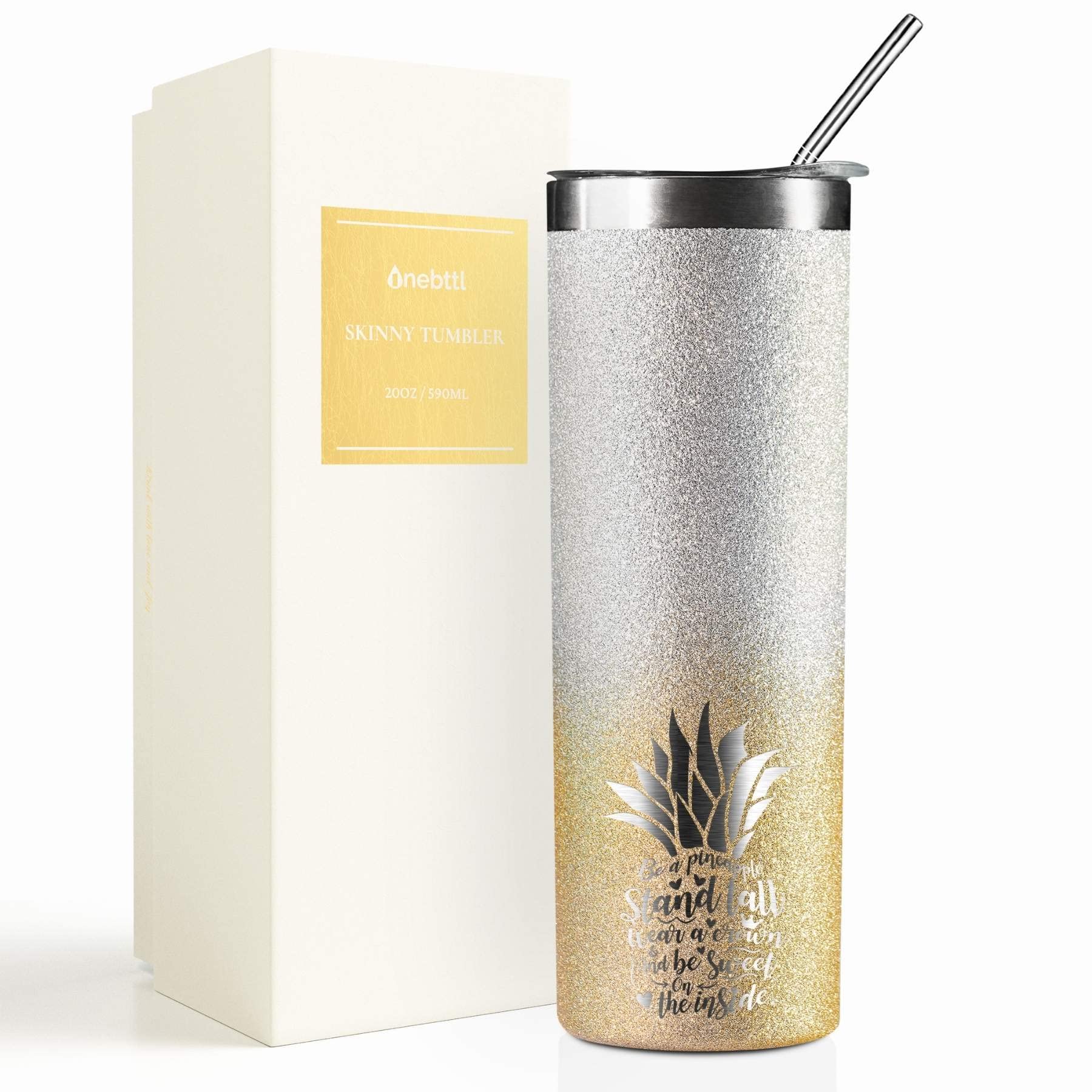 Onebttl Pineapple Glitter Tumbler