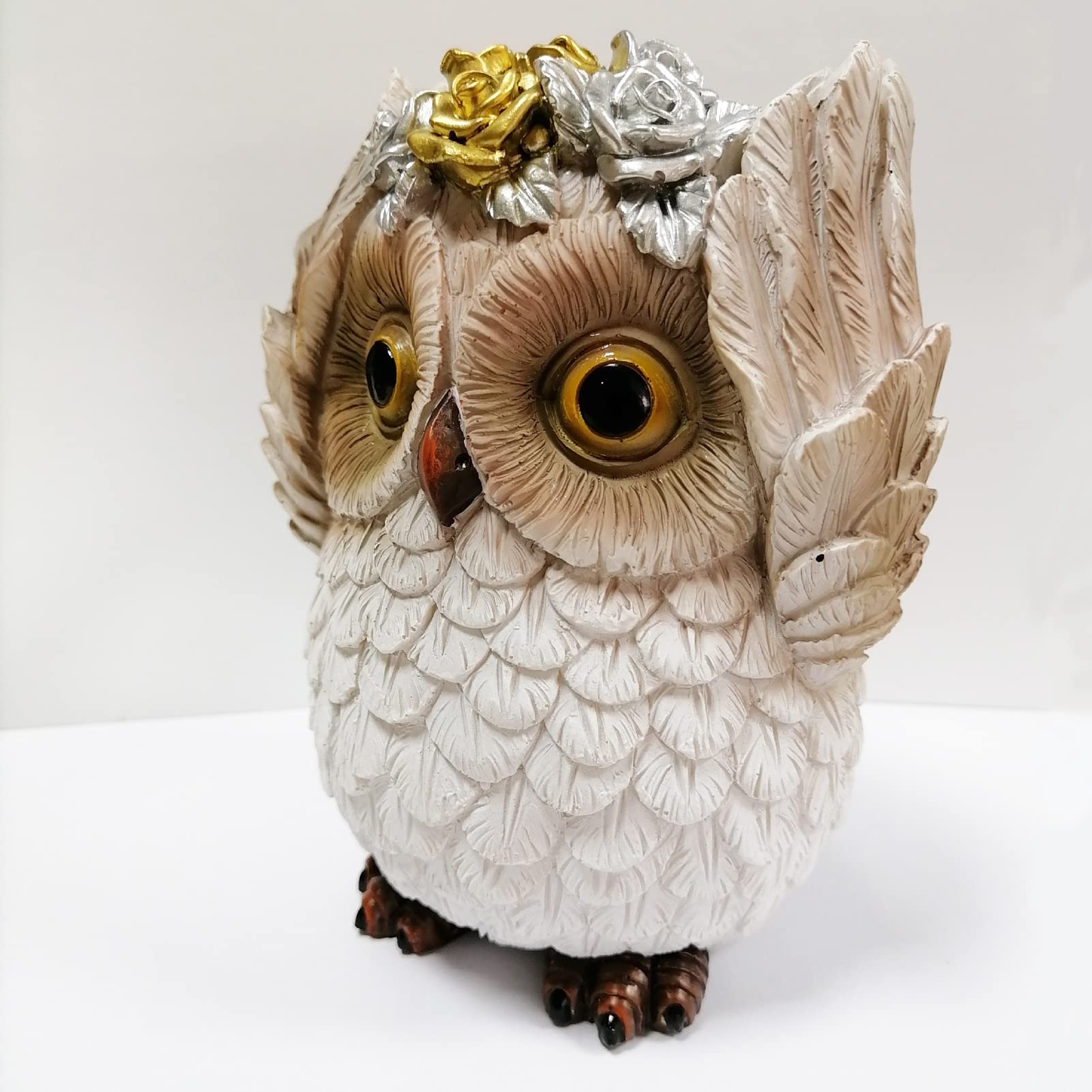 Amazon.co.jp: フクロウの樹脂像 3匹のフクロウの創造的なオーナメント 