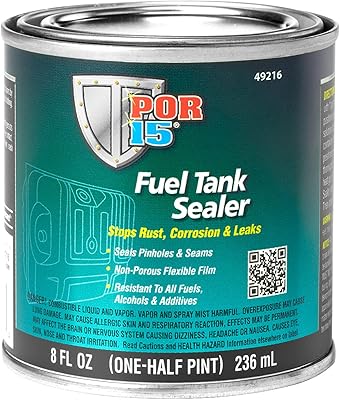 POR-15 Fuel Tank Sealer, Stops Rust, Corrosion and Leaks, Resistant to All Fuels, Alcohols and Additives, 8 Fluid Ounces