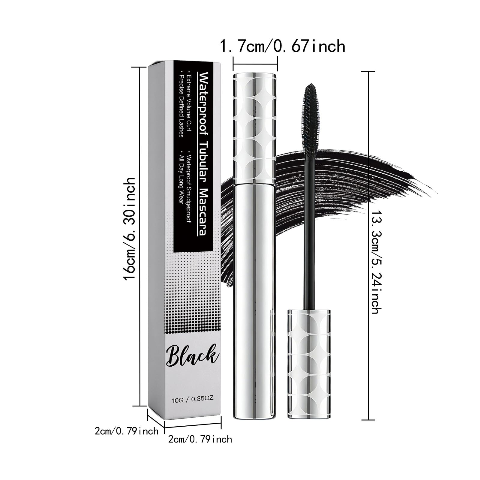 Mascara, schwarz, braun, wasserfest, für ältere Frauen mit dünner Wimpern