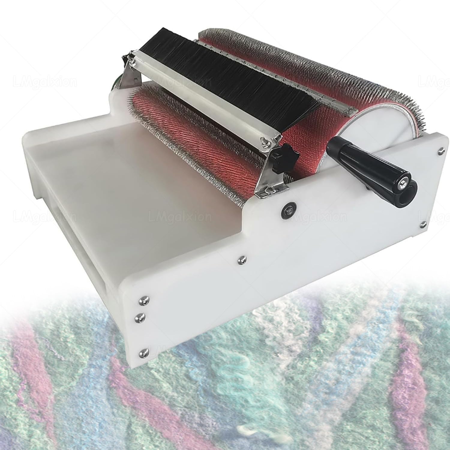 Jybnbbe Size_name Manual Wool Carding Machine With 1:5 Gear Ratio, Industrial Hand Carder For Felt Making, Perfect For Craft & Felting Projects (40Cm/16Inch)