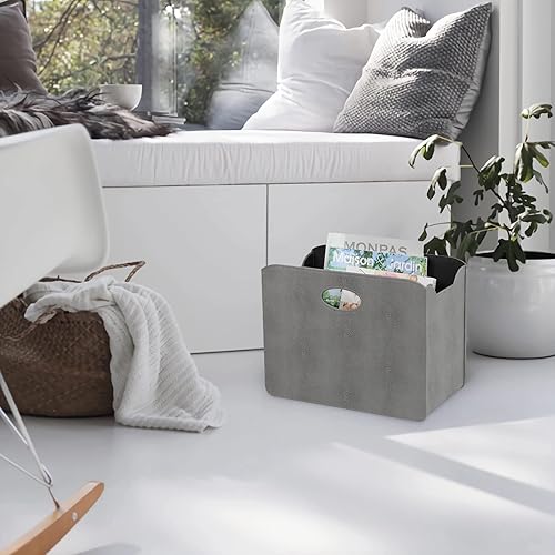 Miniatura 38 de HofferRuffer Soporte para cesta de revista, estante plegable para revistas, organizador de archivos de documentos, carpeta de archivos, organizador