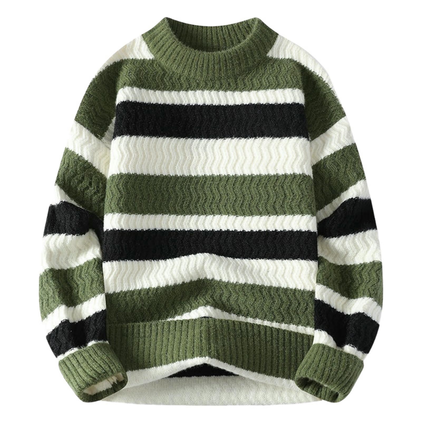 Pull décontracté en tricot à col rond contre le froid de l'automne et de l'hiver