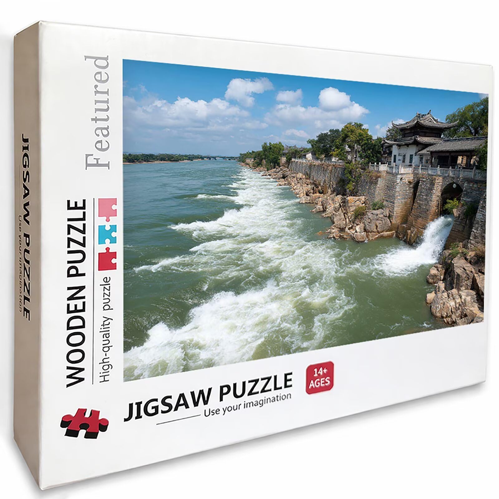 Krajobraz Puzzle 6000 sztuk dla dorosłych, drewniane puzzle z pudełkiem 179 x 105 cm, pomysł na prezent dla kobiet, zabawne gry rodzinne, gry wyzwania, wykwintne pudełko na prezent, wystrój domu