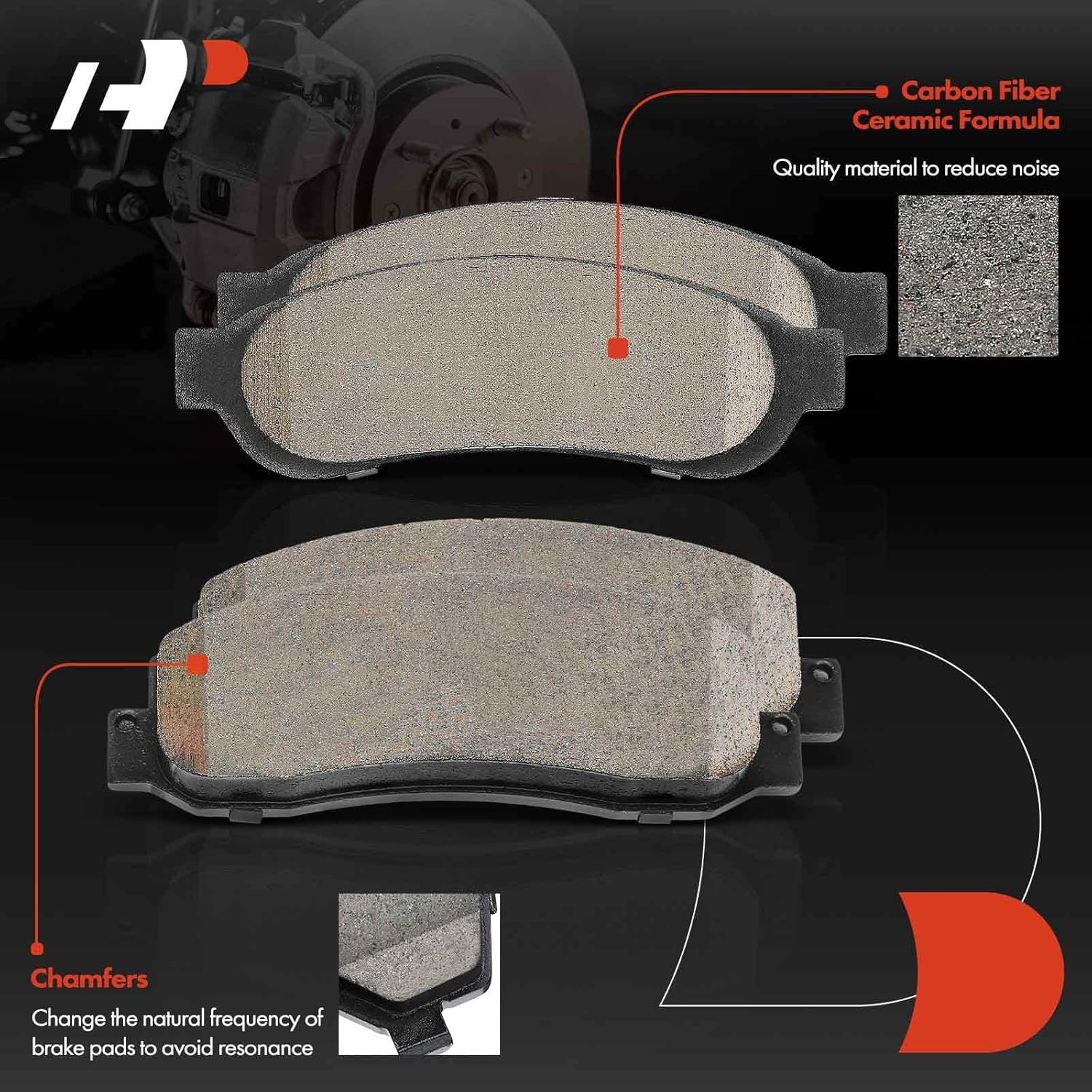 A-Premium Front and Rear Ceramic Brake Pads Set Compatible with Ford Models - For F-250 Super Duty/F-350 Super Duty 2005 2006 2007 2008 2009 2010 2011 2012, with Hardware, 8-Pack