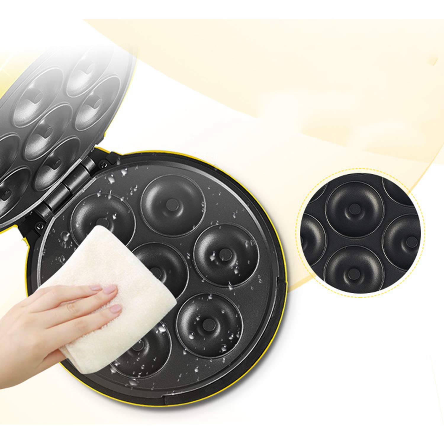 Máquina Para Hacer Galletas Mini Fabricante De Rosquillas Con 7 Platos Antiadherentes De Donas Para Una Cocina Divertida