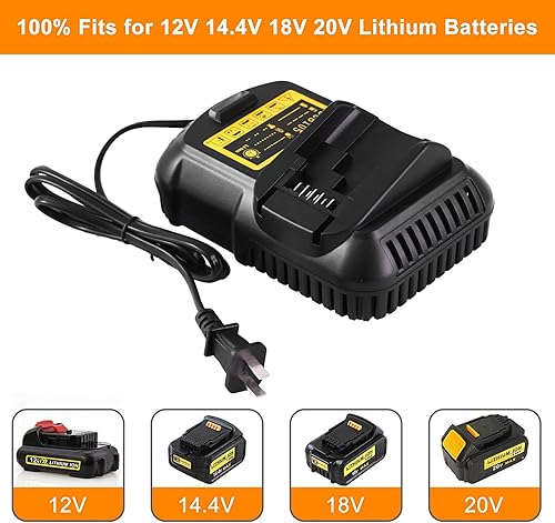 Miniatura 3 de Cargador DCB105 compatible con Dewalt 12V20V Max batería de litio DCB203 DCB204 DCB206 DCB201 DCB200 DCB207 DCB120 DCB127