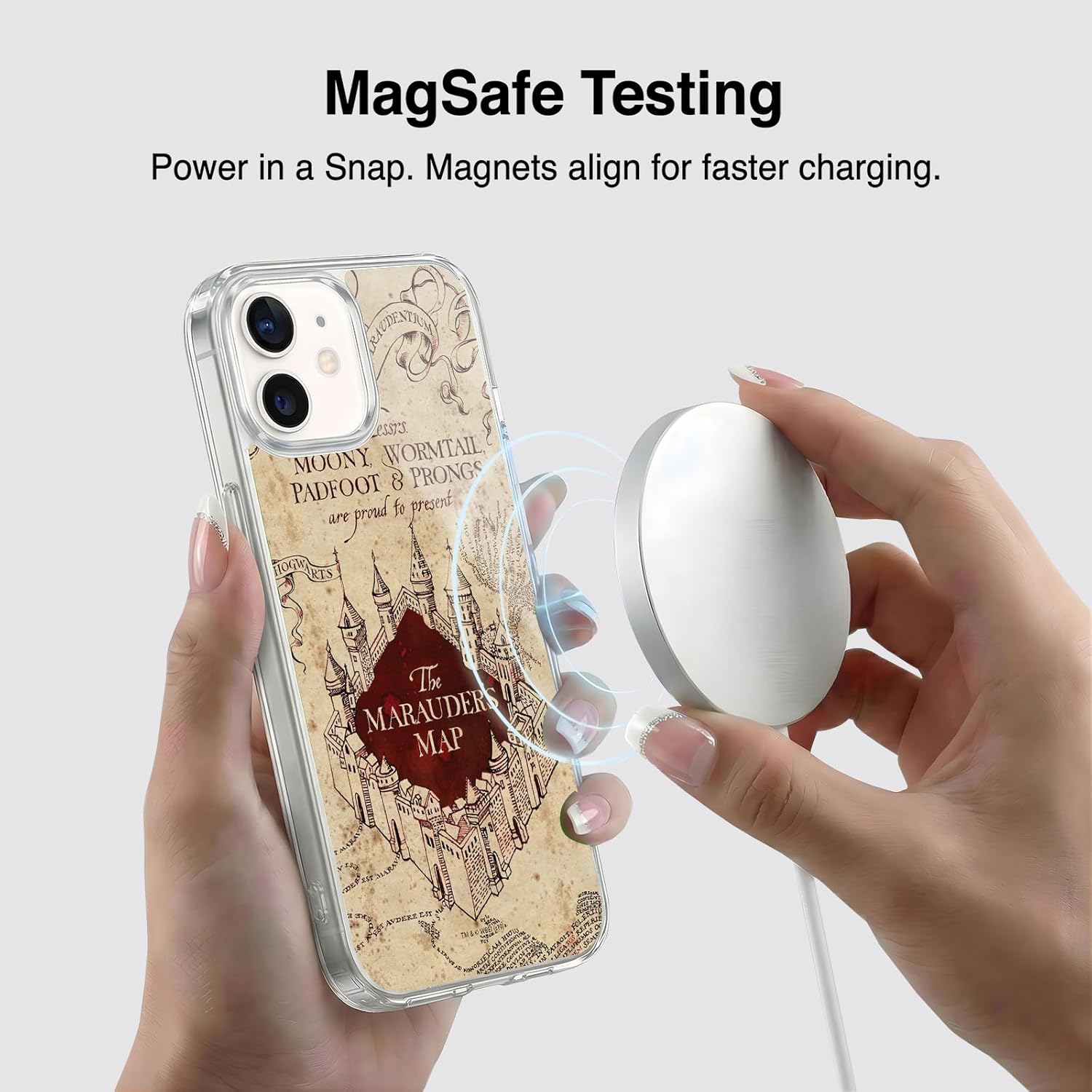 Head Case Designs Officially Licensed Harry Potter The Marauder's Map Prisoner of Azkaban II Gel Case [Military Grade] Compatible with Apple iPhone 12 / iPhone 12 Pro and Compatible with MagSafe