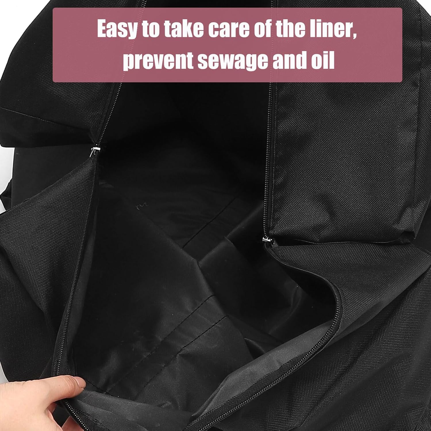 Housoutil 2pcs Heavy-Duty Waterproof Storage Bags with Backpack Straps and Handles, Large 75x48x28cm Multipurpose Moving Bags for Travel, Camping, Gardening Tool Organization in Black