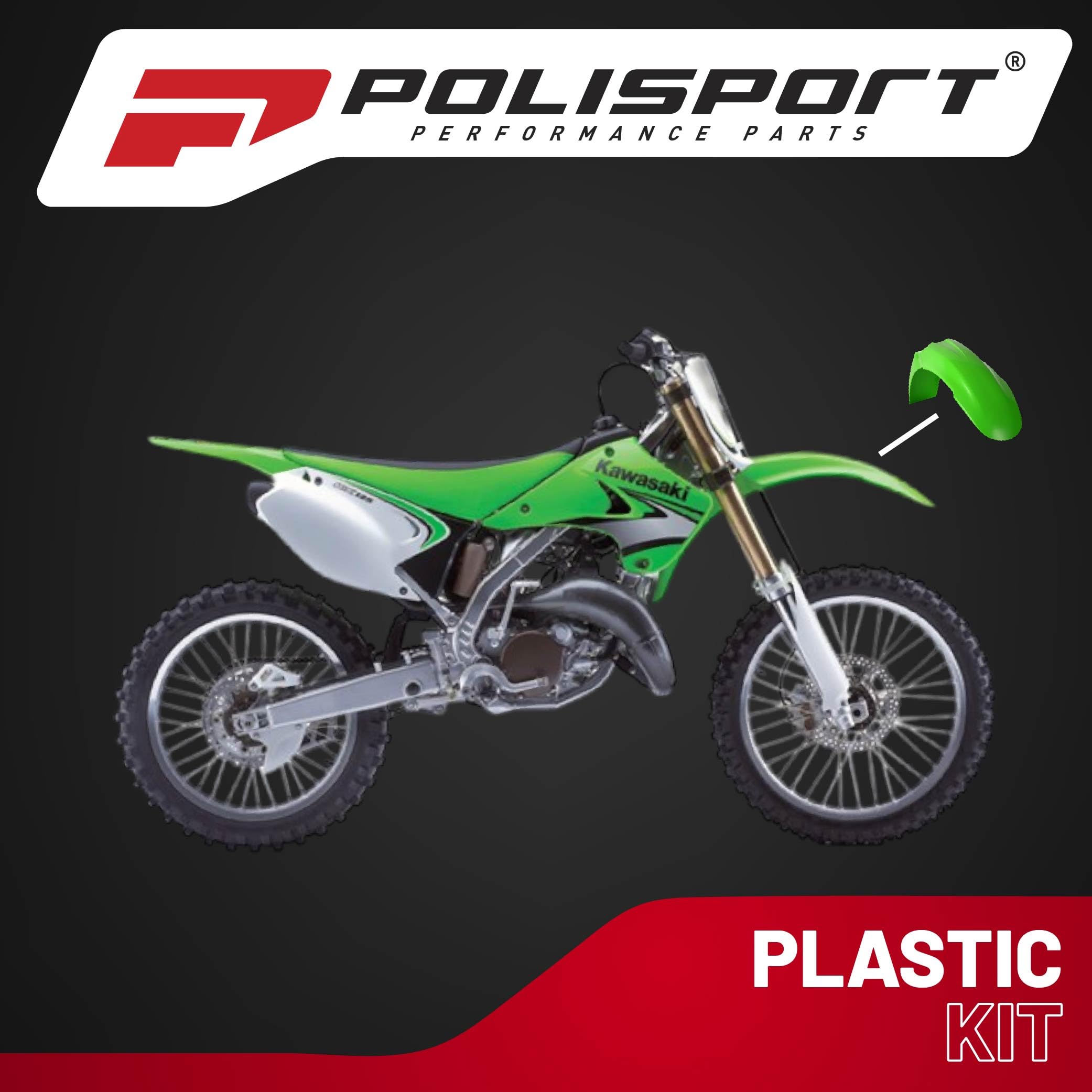 POLISPORT 8561000010 PARAFANGO ANTERIORE KAWASAKI VERDE 05