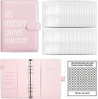 Vista 12 de Carpeta de desafío de 100 sobres Una manera fácil y divertida de ahorrar $5,050, carpeta de desafíos de ahorro, carpeta de presupuesto con sobres