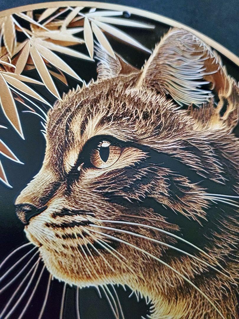 Amazon.co.jp: 猫の壁飾り メタルウォールアート キジ猫B 猫の