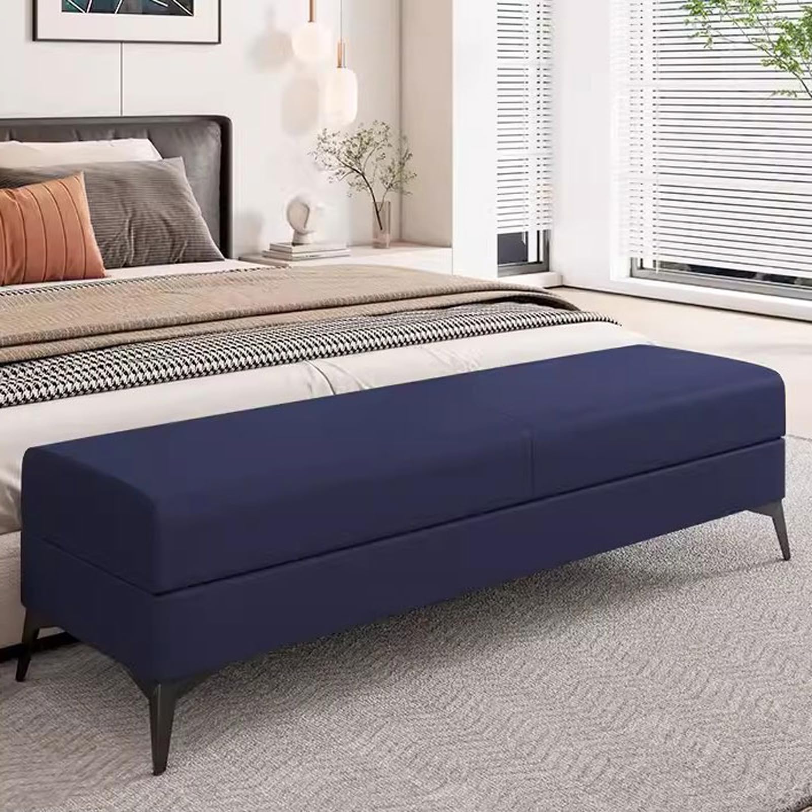 FCXWEVR Langbank Sto Bench Faux Leather Upholstered Entryway Shoe Bench with Seating & Sto Bedroom Bench for End of Bed Slish & Functal nizer