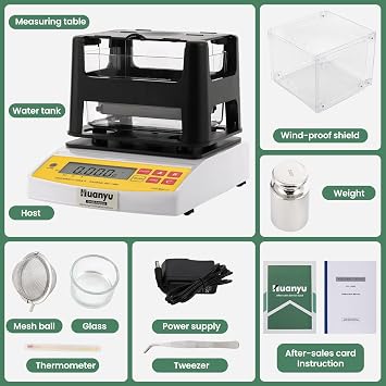 Huanyu AU-1200K Gold Purity Tester Gold Density Tester Densimeter Gold Purity Analyser Meter Gold and Silver Testing Machine