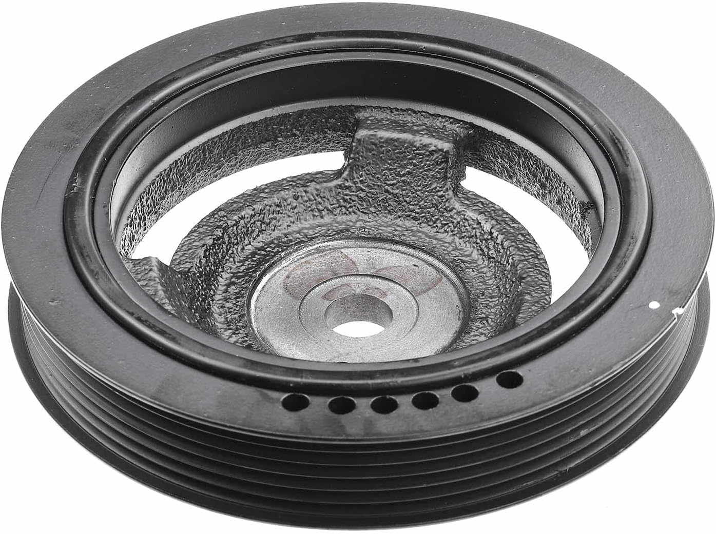 A-Premium Engine Harmonic Balancer Crankshaft Pulley - DOHC V6 2.7L - Compatible with Kia Magentis 05-09, Optima 06-10, Rondo 07-10 & Hyundai Santa Fe 07-09, with 6-Groove, Replace# 231243E020