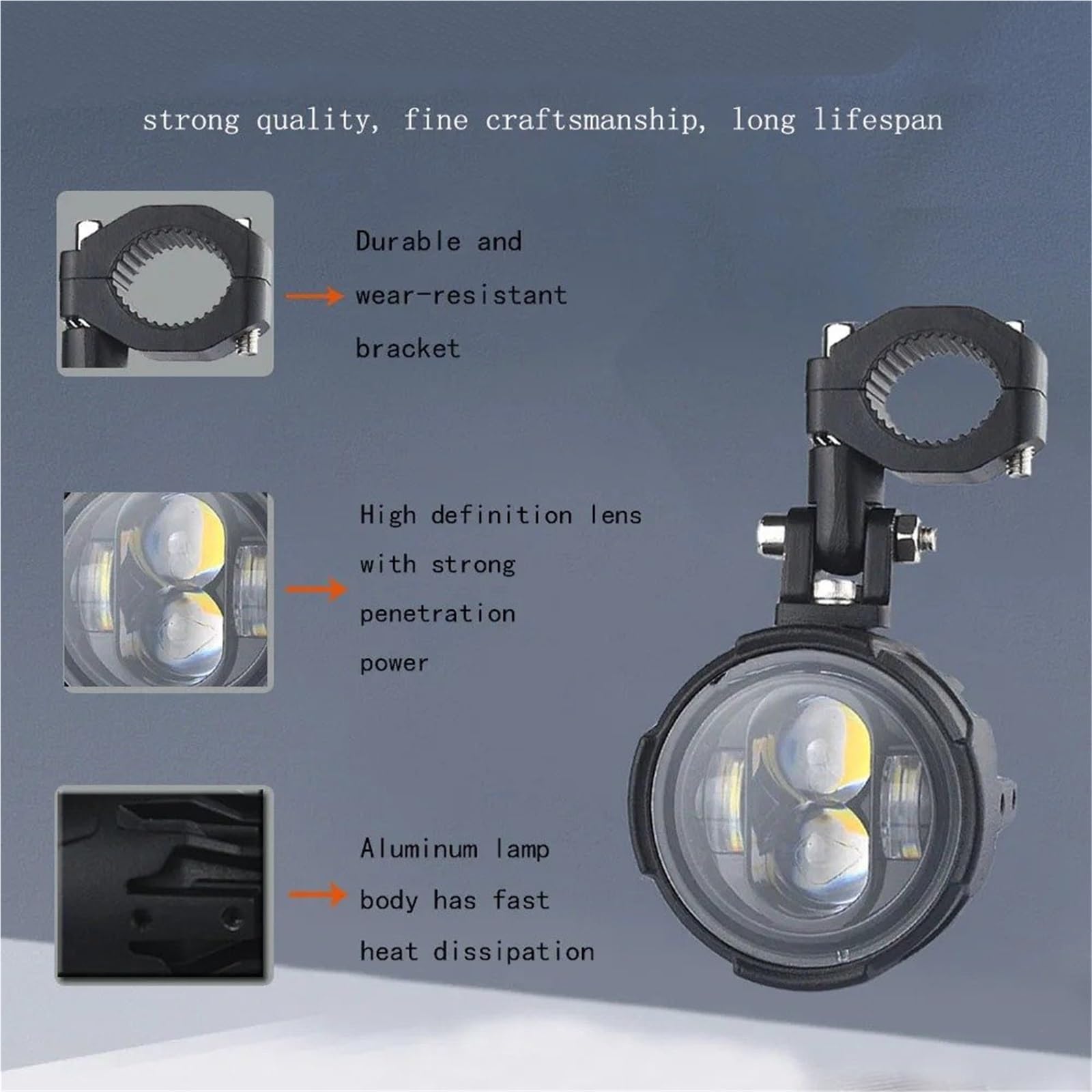 Moto Fari Stradali Spot Light Beam Per Fari Fendinebbia Per Motociclette, Luci Di Guida Ausiliarie A LED, Faretti, Lampeggianti Bicolore, Farol