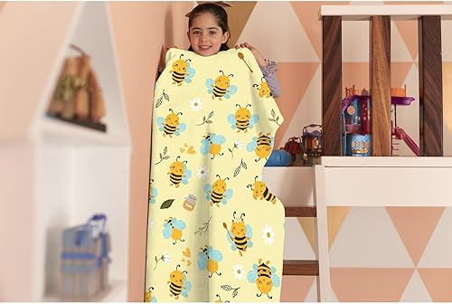 Miniatura 5 de Manta de abeja, manta de abejas, 40 x 50 pulgadas, ligera, súper suave, acogedora manta para sofá, cama, sofá y silla