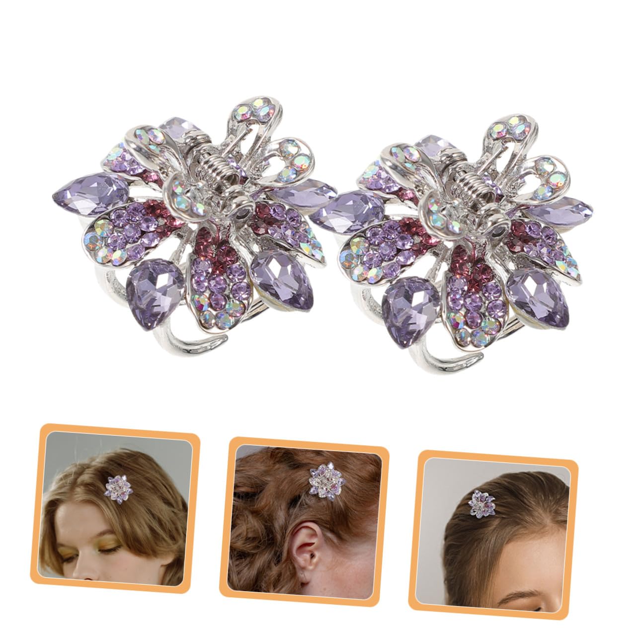VICASKY 8 Pezzi Mollette Fermagli Piccoli per Sottili Clip per Donne Resistenti e Riutilizzabili per Acconciature e Speciali Confezione