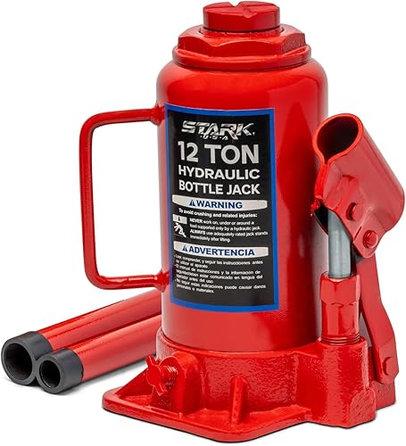 Miniatura 8 de XtremepowerUS Gato hidráulico de botella de 4 toneladas (8,800 LBs) con mango de bomba, para uso en automóviles, sedanes, color rojo