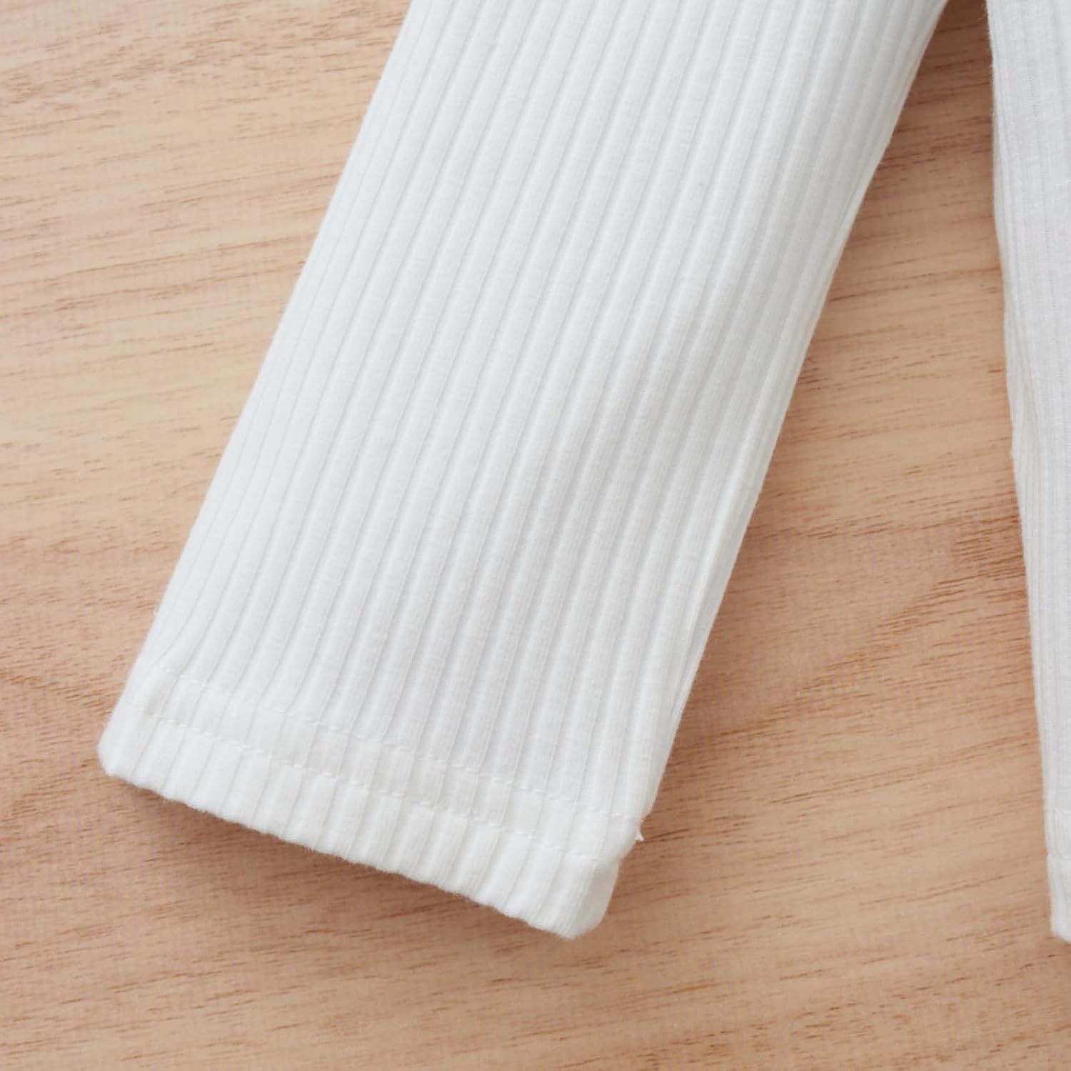 Toddler Baby Girl Skirt Outfit Solid Color Ruffle Long Sleeve Knit Tee Tops Kids Girl Blouse + Skirt 2PCS - Image 5