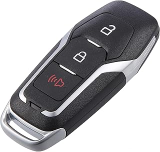 X AUTOHAUX M3N-A2C31243800 Car Key Fob Shell 3 Button Remote Control Key Case Shell Keyless Entry Housing Replacement Black for Ford Explorer 2016-2017