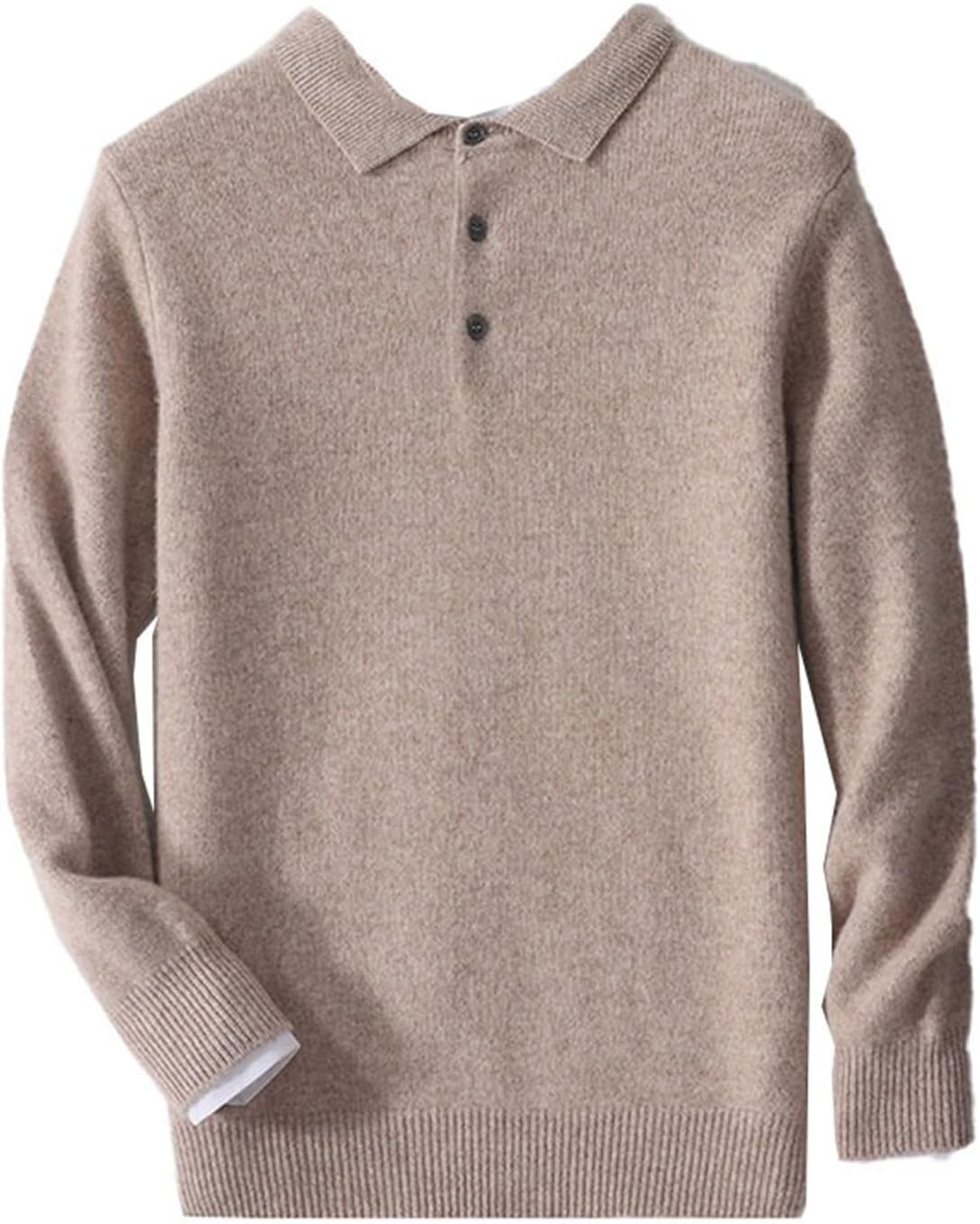 Men's Shirt Collar Sweater Casual Knitted Sweater Loose