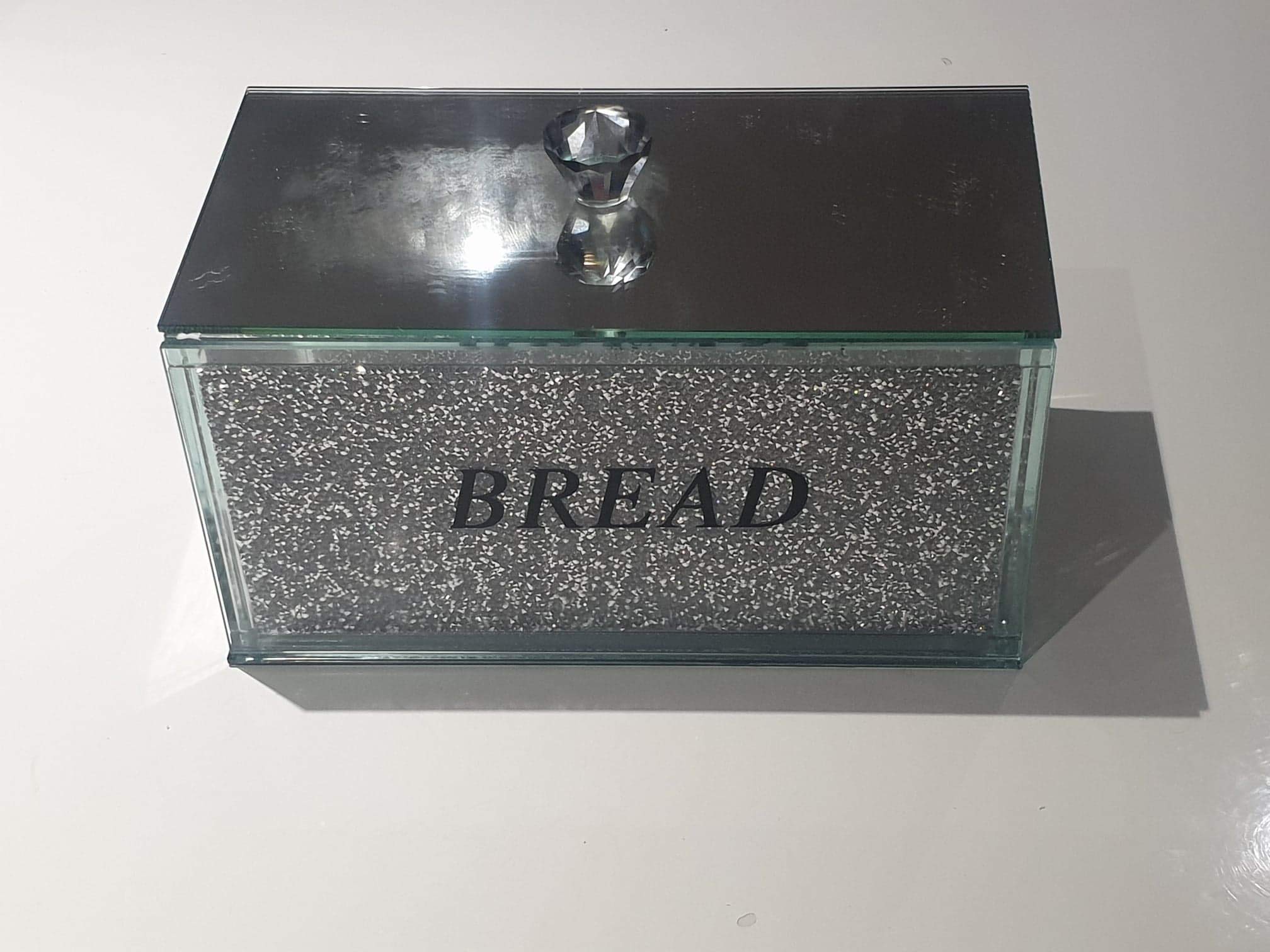 TOV® XL Brotkasten, verspiegelt, Diamantkristall, silberfarben