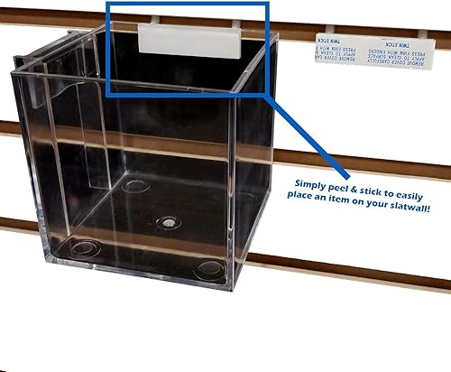 Miniatura 2 de Adaptador de montaje adhesivo para tablero de clavijas y muro de láminas, placa trasera, soporte para artículos de clavija y listones, paquete de 100