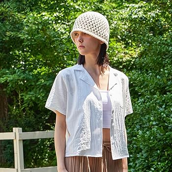 Amazon | [VARZAR] VZ Long Label Punching Knit Bucket Hat