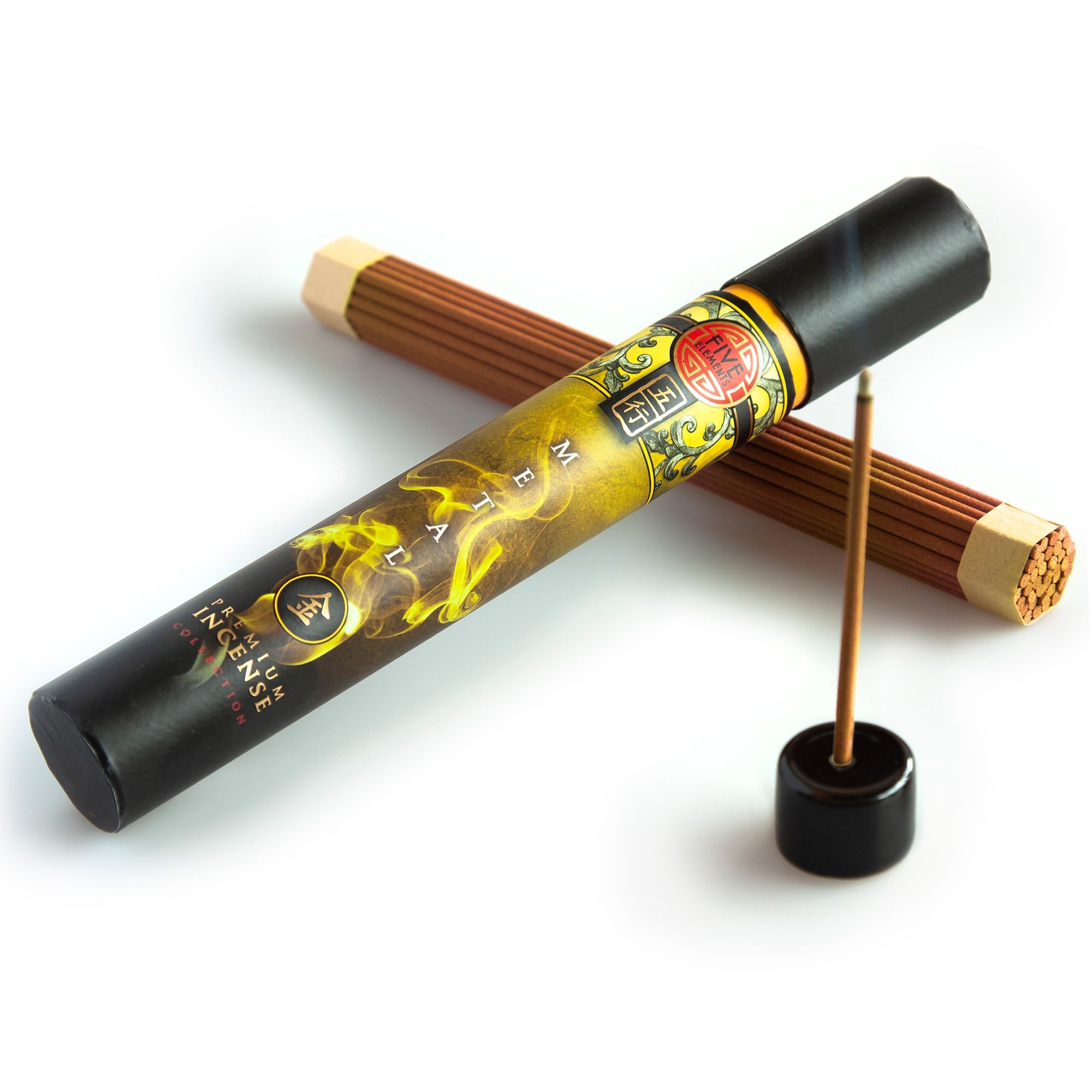 Five Elements Metal Incense - 37 X 1 Hour Sticks, Cruelty Free & Vegan, Phthalate-Free Fragrance