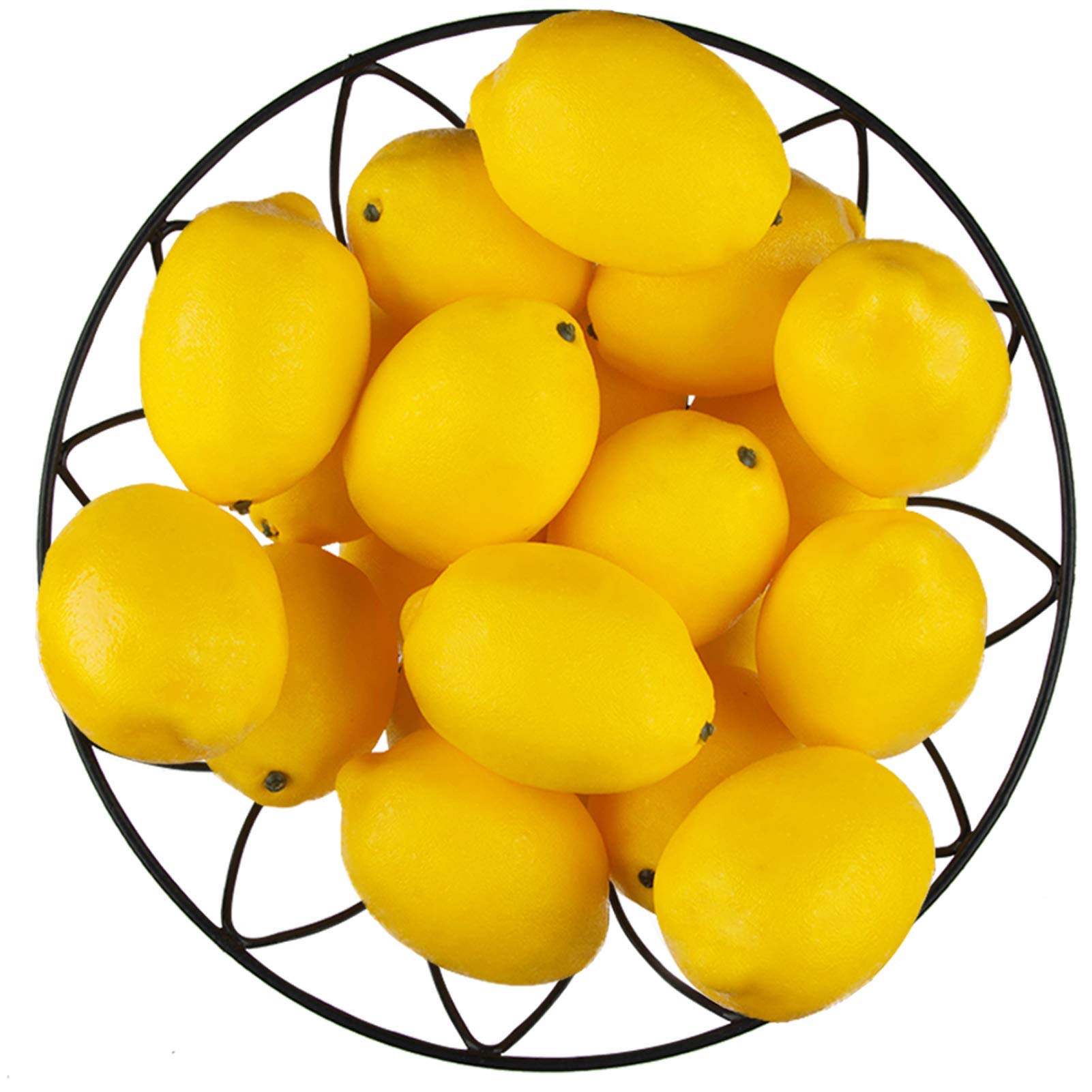 Toopify 20PCS Yellow Artificial Lemons, Fake Fruit Lemons Artificial