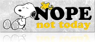 Spoontiques Desk Sign - Decorative Plaque for Shelves, Desks, or Doors - Resin Desk Sign - Snoopy Nope Not Today
